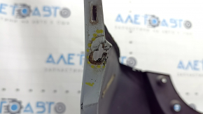 Rear bumper bare Toyota Prius V 12-17 without lip, blue, dented, broken fasteners, scratches