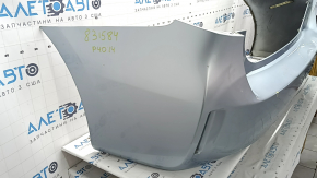 Rear bumper bare Toyota Prius V 12-17 without lip, blue, dented, broken fasteners, scratches
