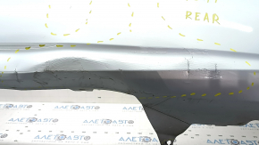 Rear bumper bare Toyota Prius V 12-17 without lip, blue, dented, broken fasteners, scratches