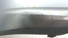 Rear bumper bare Toyota Prius V 12-17 without lip, blue, dented, broken fasteners, scratches