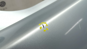 Rear bumper bare Toyota Prius V 12-17 without lip, blue, dented, broken fasteners, scratches