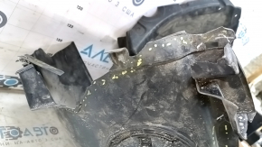 Front right fender liner VW Jetta 19-21, front part torn off, cracked