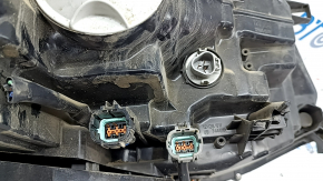 Nissan Rogue 17-20 front left headlight, bare halogen, needs polishing, chip cut off, mount broken