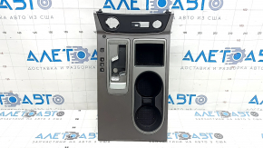 Center console trim with cup holders for Nissan Murano z52 19-21 rest gray, for AUX and USB, without heated seats and for the start-stop button, scratches