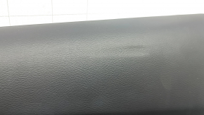 Front right door panel for Nissan Murano z52 20-21, black with black leather insert, black leather armrest, glossy gray molding, with handle, dents, stains, scratches