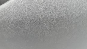 Front right door panel for Nissan Murano z52 20-21, black with black leather insert, black leather armrest, glossy gray molding, with handle, dents, stains, scratches