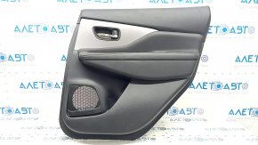Nissan Murano z52 20-24 black rear right door panel with black leather insert, black leather armrest, glossy gray molding, with handle, scratches