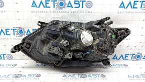 Nissan Rogue 17-20 right front headlight, bare halogen, polished, trimmed headlight