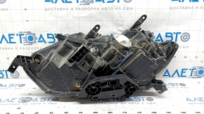 Nissan Rogue 17-20 right front headlight, bare halogen, polished, trimmed headlight