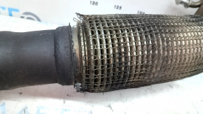 VW Tiguan 09-18 exhaust pipe with catalytic converters and lambda probes, mesh is torn