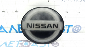 Nissan Rogue 17-20 front grille emblem, round, radar-readable, cloudy