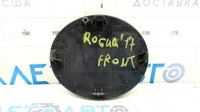 Nissan Rogue 17-20 front grille emblem, round, radar-readable, cloudy