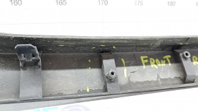 Upper front bumper molding for a 17-20 Nissan Rogue, black, cracked, broken mount