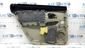 Toyota Prius V 12-14 rear right door panel, beige with beige cloth insert, beige cloth armrest, with handle, scratches, dry cleaning required, crack in fastener