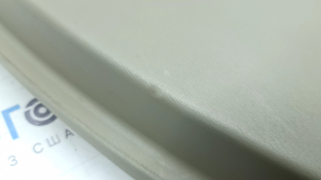 Beige front left door panel for Toyota Prius V 12-17 with beige insert, beige cloth armrest, with handle, scratches, dry-cleanable, dent