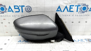 Right side mirror assembly for Nissan Rogue 17-20, 7-pin, heated, turn signal, graphite