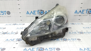 Left front headlight for Toyota Prius V 12-14, bare, pre-restoration, halogen, sand, for polishing
