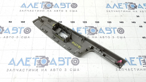 Toyota Prius V 12-17 rear right door window lift control trim, gray, worn