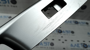 Toyota Prius V 12-17 rear right door window lift control trim, gray, worn
