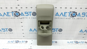 Rear center console trim for Toyota Prius V 12-14 beige, with cup holders, scratches, broken cup holder