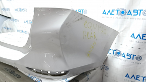 Rear bumper, bare, Chevrolet Equinox 18-24, without parking sensors, white, crack in mount