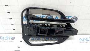 Lower grille of the front bumper, left, BMW X3 G01 18-21, under fog lights, without parking sensors, black gloss, bumper, broken mount