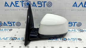 Left side mirror assembly for BMW X3 G01 18-22, 5 pins, turn signal, auto-dimming, white, chipped