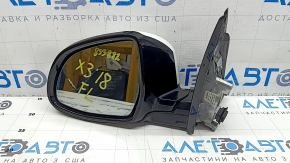 Left side mirror assembly for BMW X3 G01 18-22, 5 pins, turn signal, auto-dimming, white, chipped