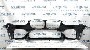 Bare front bumper BMW X3 G01 18-21 without parking sensors, without camera, white, cracked
