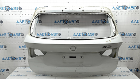 The trunk door is bare, BMW X3 G01 18-21 white 300, dent, bump