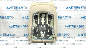 BMW X3 G01 18-21 driver's seat back upholstery, beige leather, heated, needs cleaning, dents, scuffed