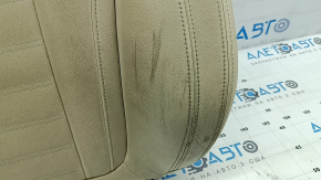 BMW X3 G01 18-21 driver's seat back upholstery, beige leather, heated, needs cleaning, dents, scuffed