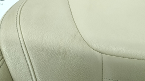 BMW X3 G01 18-21 driver's seat back upholstery, beige leather, heated, needs cleaning, dents, scuffed