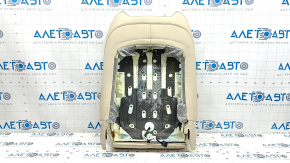 BMW X3 G01 18-21 passenger seat back upholstery, beige leather, heated, needs cleaning, dents