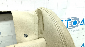 BMW X3 G01 18-21 passenger seat cushion upholstery, beige leather, heated, needs cleaning, dents, scratches, scuffs