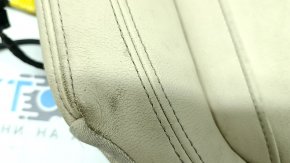 BMW X3 G01 18-21 passenger seat cushion upholstery, beige leather, heated, needs cleaning, dents, scratches, scuffs