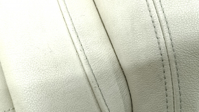 BMW X3 G01 18-21 passenger seat cushion upholstery, beige leather, heated, needs cleaning, dents, scratches, scuffs