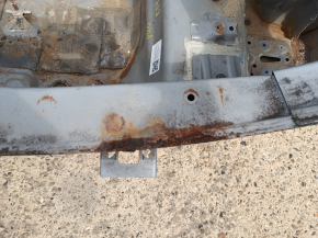 The rear panel of a Toyota Prius V 12-17 on the body, blue, rusty