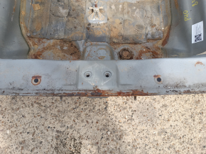 The rear panel of a Toyota Prius V 12-17 on the body, blue, rusty