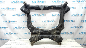 The front subframe of a Nissan Murano z52 19-24 AWD is rusty, with two cracked bushings.