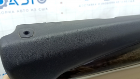 Door trim, rear left, BMW X3 G01 18-21, beige leather, beige leather insert, gray stitching, dark oak Perlglanz Chrom wood insert, with handle, scratches, dents