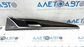 Door trim panel (card) for the rear right BMW X3 G01 18-21, wood grain, with backlight, with handle, scratches, broken fasteners, broken connector housing