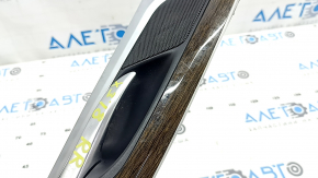 Door trim panel (card) for the rear right BMW X3 G01 18-21, wood grain, with backlight, with handle, scratches, broken fasteners, broken connector housing
