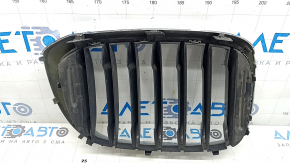 Left radiator grill BMW X3 G01 18-21 nostril, chrome frame + gray grille, broken mount, sand