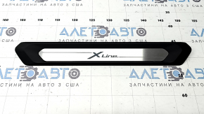 Outer front left door sill trim for BMW X3 G01 18-21, chrome, X-LINE, scratches