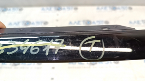 Right radiator grille molding for Honda Civic X FC 16-21, gloss black, worn, paint runs