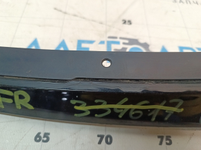 Right radiator grille molding for Honda Civic X FC 16-21, gloss black, worn, paint runs