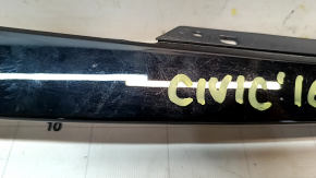 Left radiator grille molding for Honda Civic X FC 16-21, gloss black, worn, broken fasteners