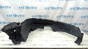 Front left fender liner for Toyota Prius V 12-15 pre-restoration, fasteners torn, tear