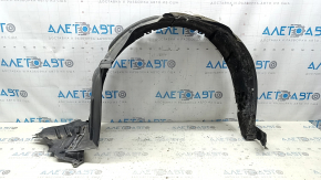 Front right fender liner for Toyota Prius V 12-14 pre-restoration, fasteners torn, tear